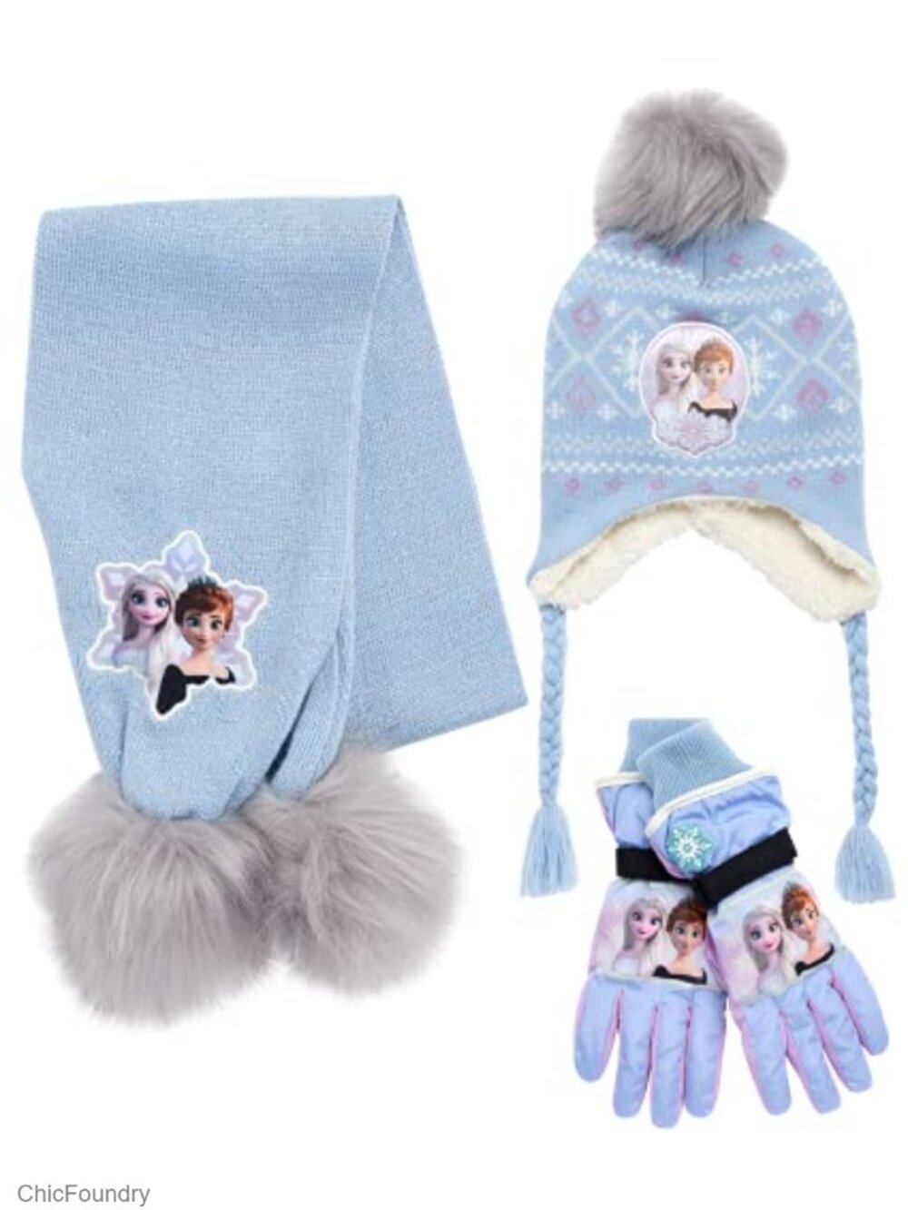 Insulated Snow Glove Set for Toddler or Little Kid - Hat Scarf and Gloves or